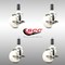 Service Caster 3 Inch 316SS Nylon Wheel Swivel 1-1/8 Inch Expanding Stem Caster Set Brake SCC SCC-SS316EX20S314-NYS-TLB-118-4 - alternate 3